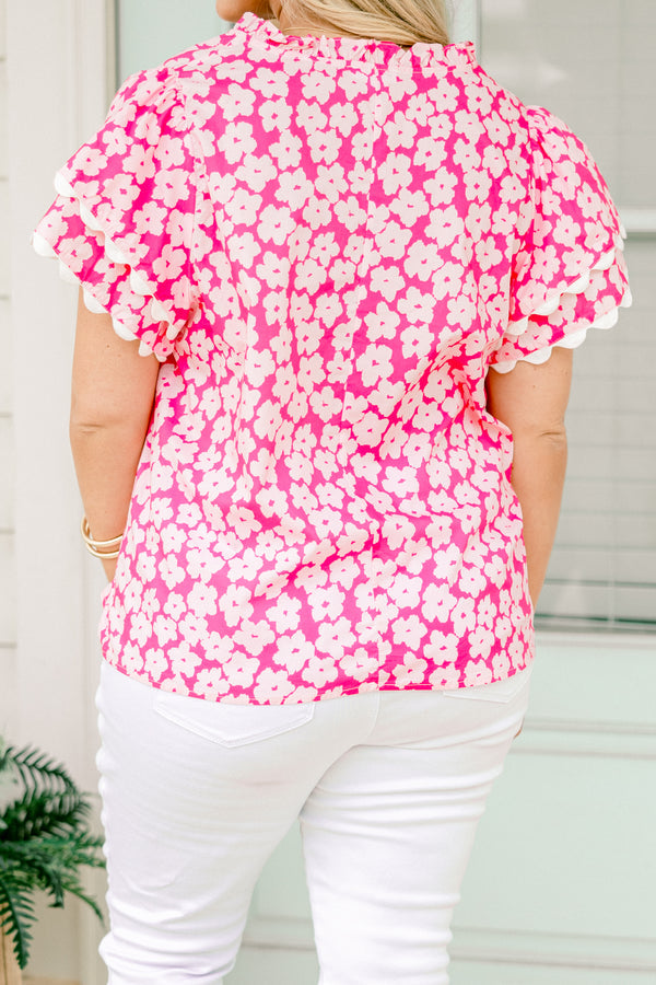 Setting The Scene Top, Hot Pink