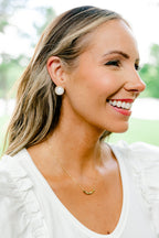 Share The Love Earrings, White/Gold
