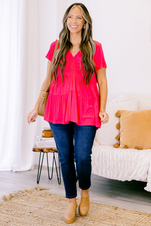 She Belongs To Me Top, Fuchsia
