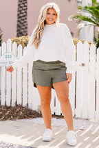 She's A Go-Getter Shorts, Light Olive