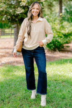 She's An Academic Pullover, Brown-Cream