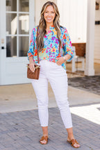 She's Like A Rainbow Top, Blue Multi