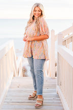 She's Too Much Fun Top, Orange Combo