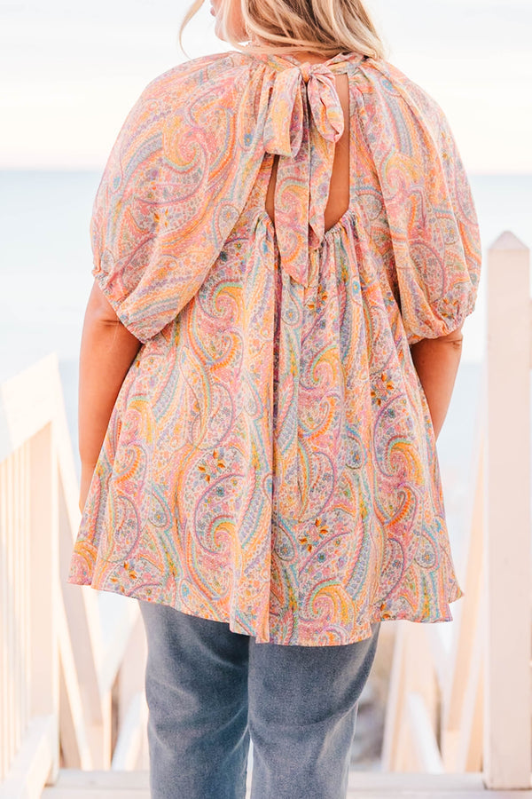 She's Too Much Fun Top, Orange Combo