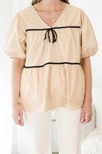 Shell Seeker Top, Taupe