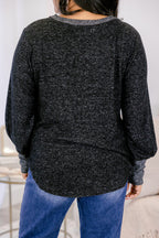 Shining Memories Top, Heather Black