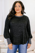 Shining Memories Top, Heather Black