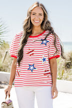 Shiny Stars Top, Red