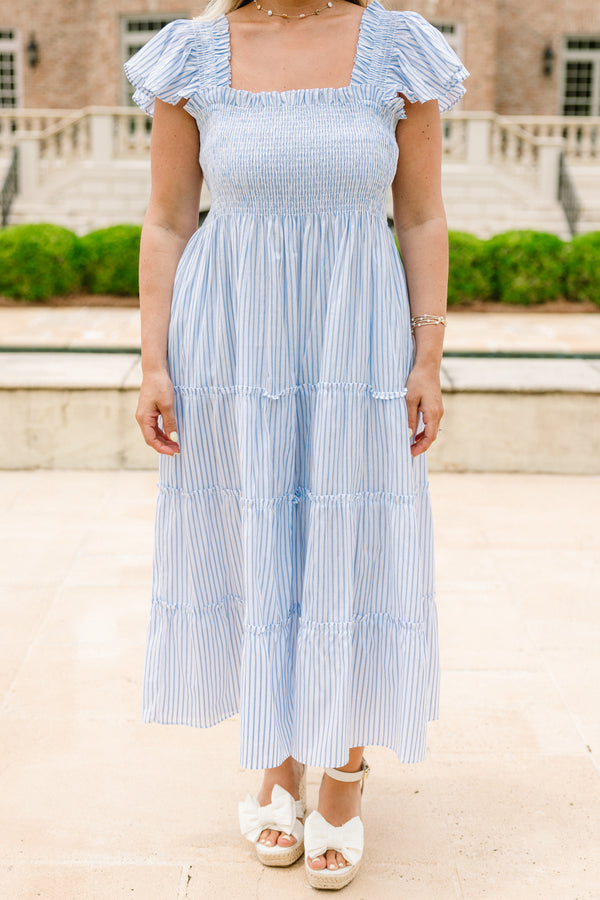 As It Should Be Kleid, blau gestreift
