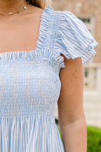 As It Should Be Kleid, blau gestreift