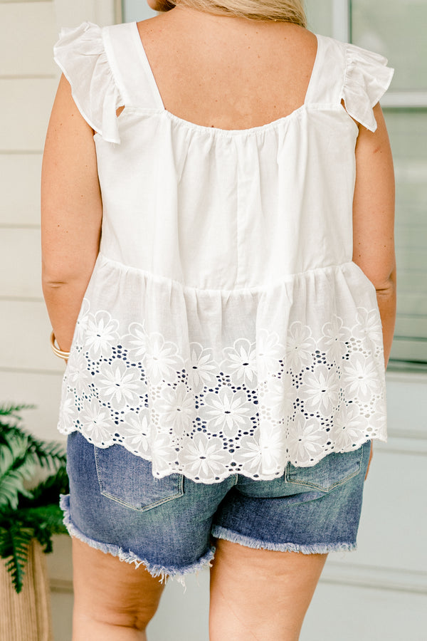 Sidewalk Cafe Top, White