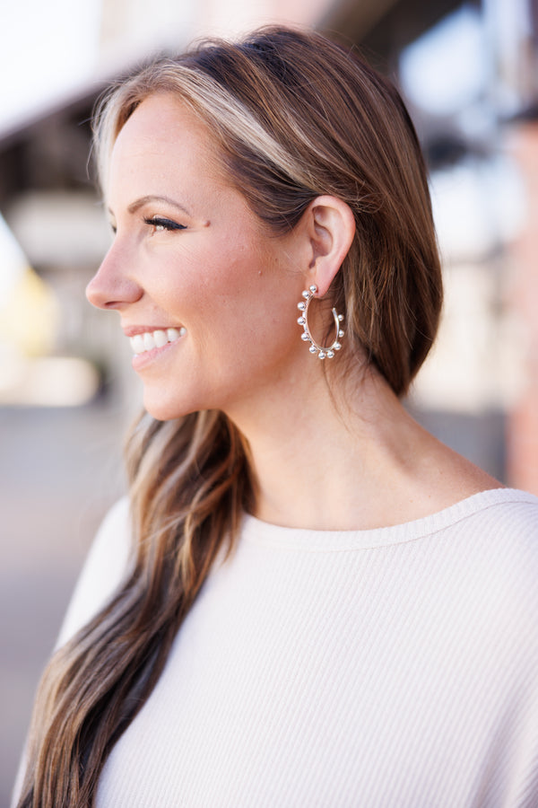 Silver Bells Earrings, Silver