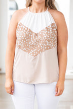 Top „Schlichte Eleganz“, Taupe