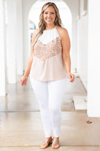 Top „Schlichte Eleganz“, Taupe