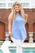 Elegantes Tanktop, Frühlingsblau
