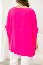 Simply Modern Top, Barbie Pink