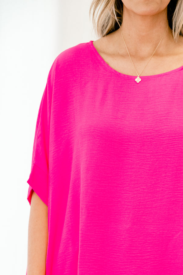 Simply Modern Top, Barbie Pink