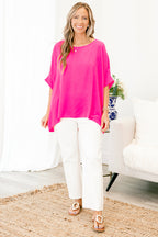 Simply Modern Top, Barbie Pink