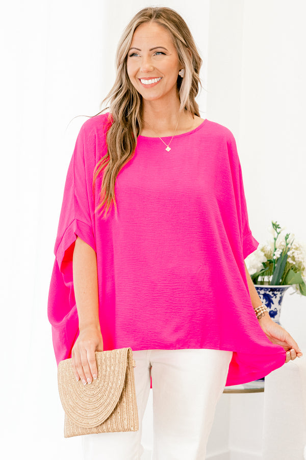 Simply Modern Top, Barbie Pink