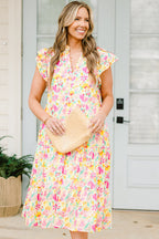 Simply The Vibe Midi Dress, Pink