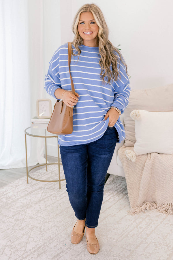 Schlafparty-Zeit Pullover, Blau