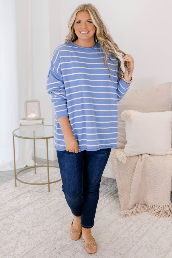 Schlafparty-Zeit Pullover, Blau