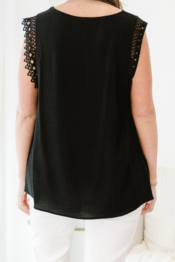 Small Temptations Top, Black