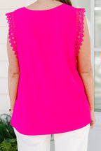 Small Temptations Top, Ultra Hot Pink