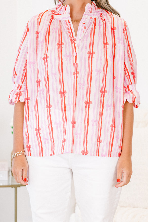 So Lost Top, Pink Bow
