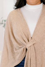 Softly Stated Poncho, Almond