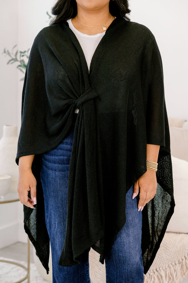 Softly Stated Poncho, Schwarz