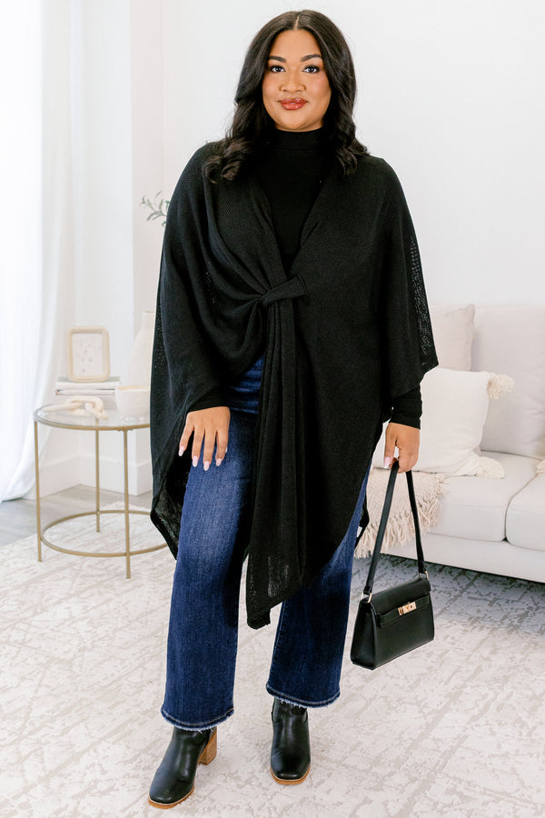 Softly Stated Poncho, Schwarz