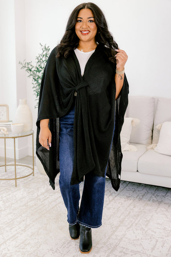 Softly Stated Poncho, Schwarz