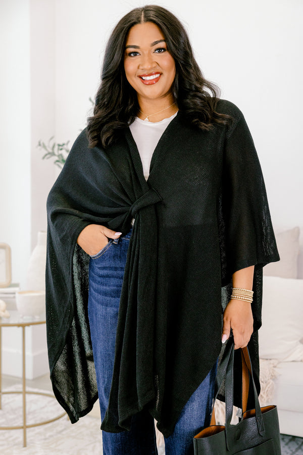Softly Stated Poncho, Schwarz