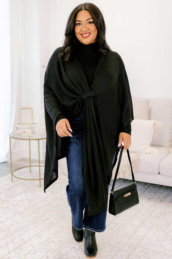 Softly Stated Poncho, Schwarz