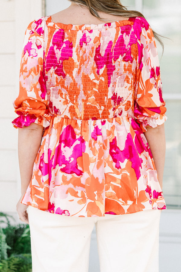 Strandsoiree-Top, Pink