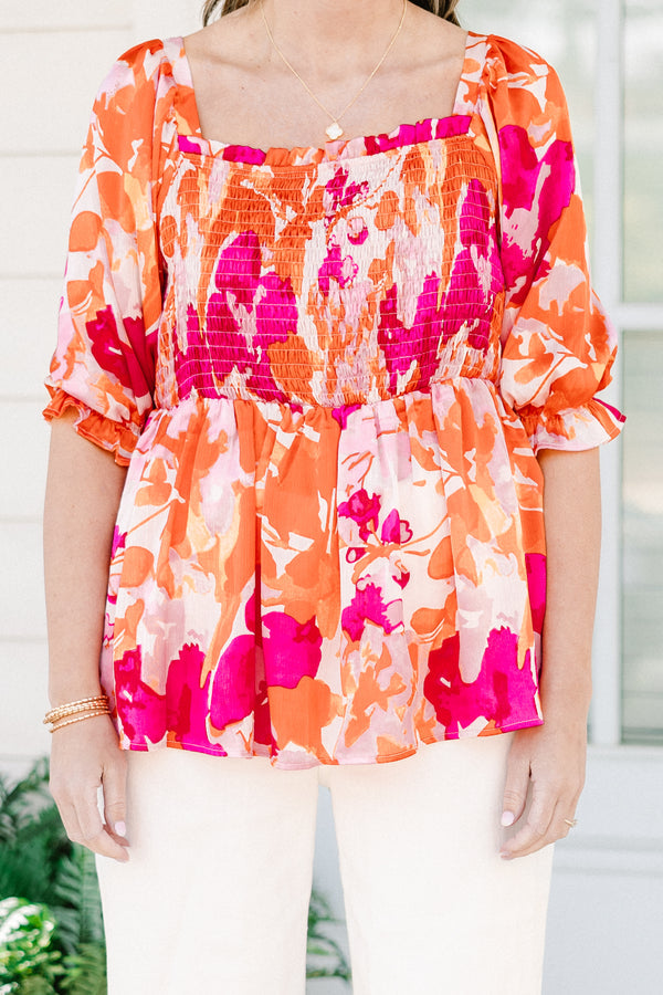 Strandsoiree-Top, Pink