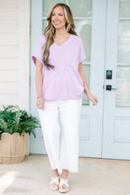 Something Casual Top, Purple