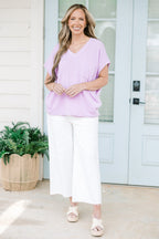 Something Casual Top, Purple