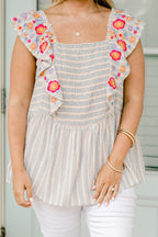 Somewhere To Be Top, Denim Multi
