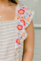 Somewhere To Be Top, Denim Multi