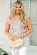Somewhere To Be Top, Denim Multi