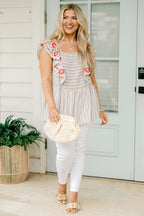 Somewhere To Be Top, Denim Multi