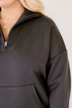 Sporty Chic Pullover, Charcoal