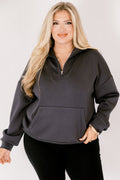 Sporty Chic Pullover, Charcoal