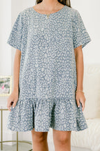 Spots And Dots Dress, Denim