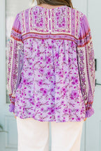 Frühlingsschauer bringen Blumen-Top, Violett