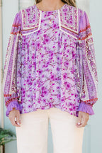 Frühlingsschauer bringen Blumen-Top, Violett