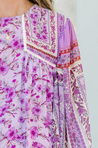 Frühlingsschauer bringen Blumen-Top, Violett