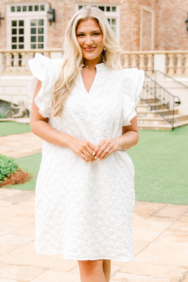 Stay Awhile Dress, White